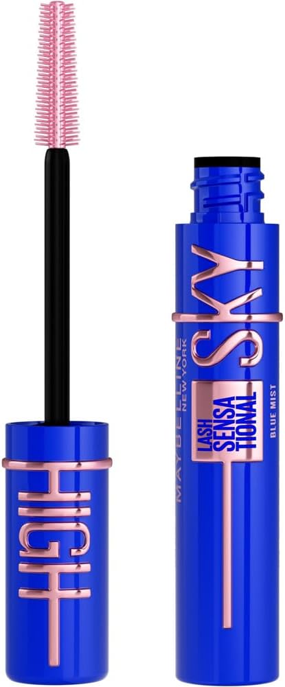 Maybelline New York Lash Sensational Sky High Mascara, Volumising & Lengthening Mascara, Washable Flake-Free Formula Infused with Bamboo Extract & Fibres, 7.2 ml, Shade: 01, Very Black