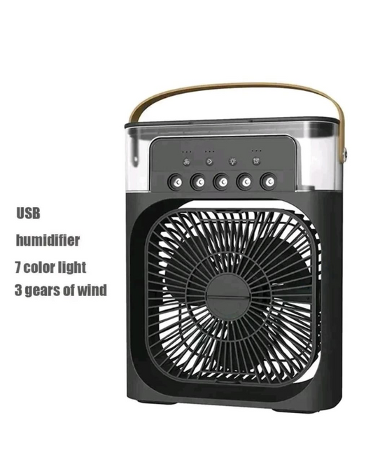 3 in 1 Portable Air Cooler LED Night Light Humidifier Home Office Fan