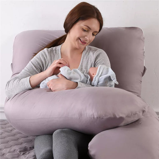 Pregnancy Pillow U-Shaped Maternity For Sleeping With Removable Cotton Cover