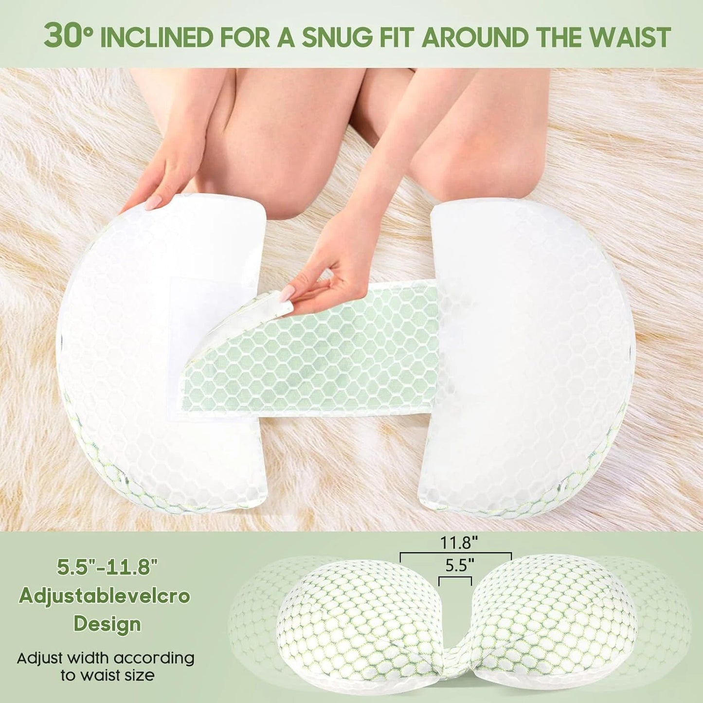 Pregnancy Pillow for Pregnant Women,Soft Pregnancy Body Pillow,Support