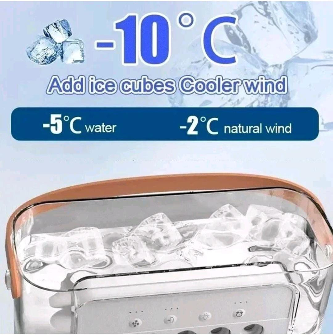 3 in 1 Portable Air Cooler LED Night Light Humidifier Home Office Fan