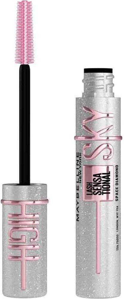 Maybelline New York Lash Sensational Sky High Mascara, Volumising & Lengthening Mascara, Washable Flake-Free Formula Infused with Bamboo Extract & Fibres, 7.2 ml, Shade: 01, Very Black