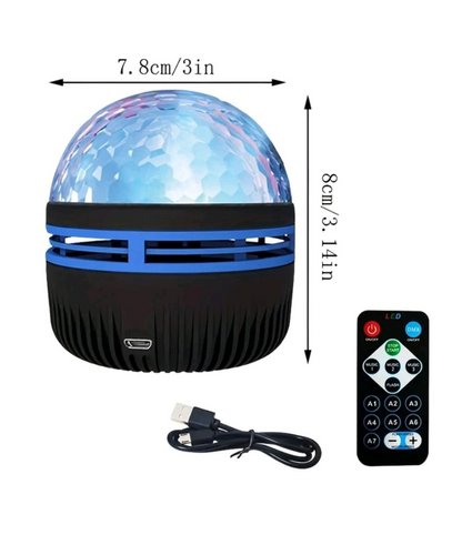 USB Galaxy Projector Aurora 5V Night Light 360° Rotating GB Colorful NightLights