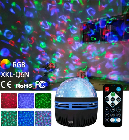 USB Galaxy Projector Aurora 5V Night Light 360° Rotating GB Colorful NightLights