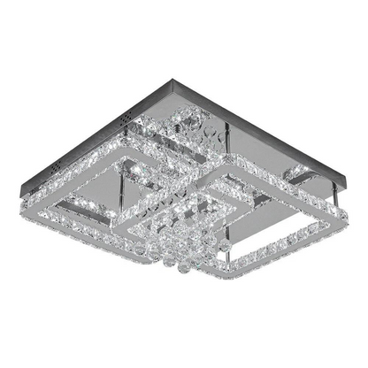 Square Ceiling Light Cool White LED Minimalist Lamp Living Bedroom Crystal Light