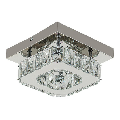 Square Ceiling Light Cool White LED Minimalist Lamp Living Bedroom Crystal Light