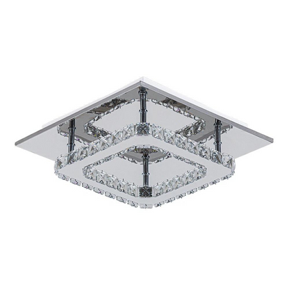 Square Ceiling Light Cool White LED Minimalist Lamp Living Bedroom Crystal Light