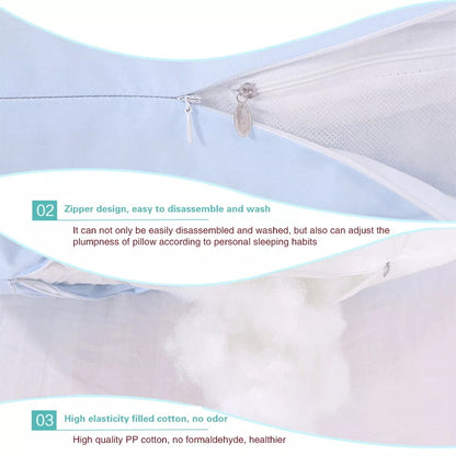Pregnancy Pillow U-Shaped Maternity For Sleeping With Removable Cotton Cover