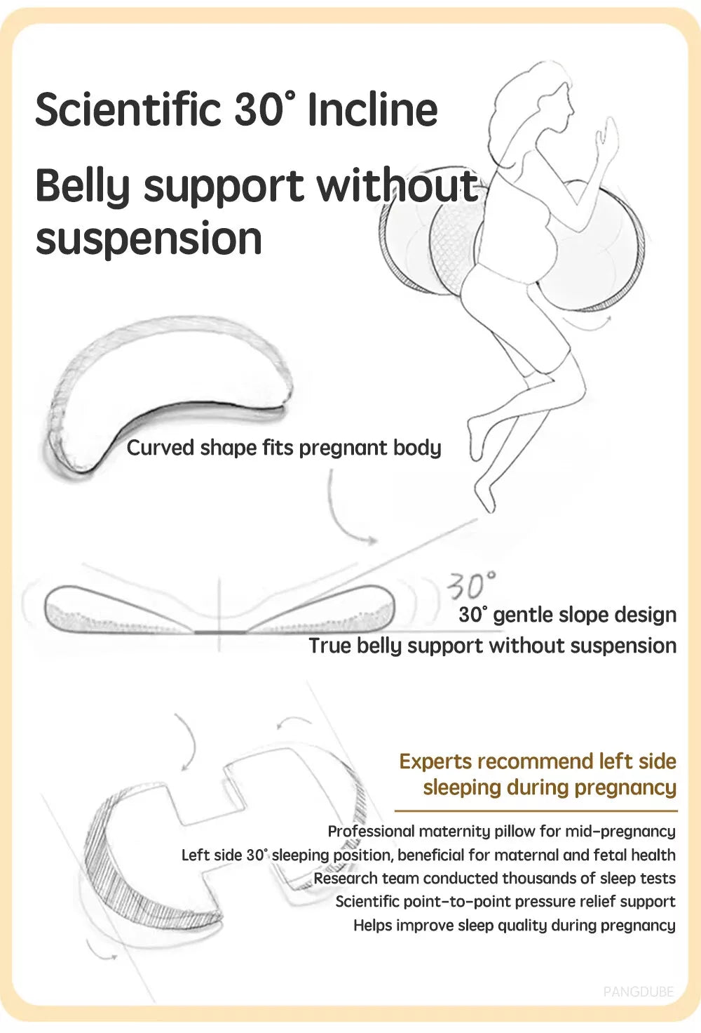 Pregnancy Pillow for Pregnant Women Body & Back Support Sleep Maternity Pillows