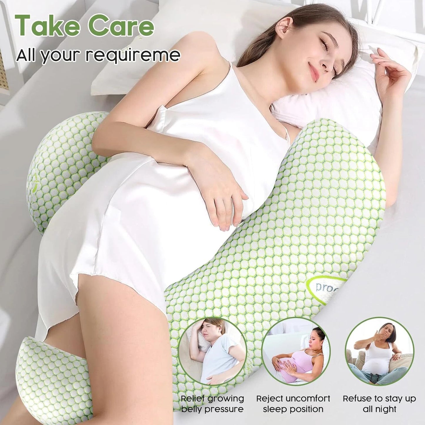 Pregnancy Pillow for Pregnant Women,Soft Pregnancy Body Pillow,Support