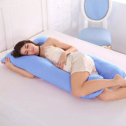 10FT COMFORT U SHAPE PILLOW & COVER FULL TOTAL BODY PREGNANCY MATERNITY SUPPORT