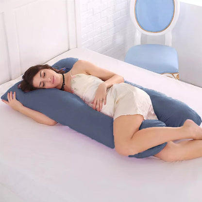 10FT COMFORT U SHAPE PILLOW & COVER FULL TOTAL BODY PREGNANCY MATERNITY SUPPORT