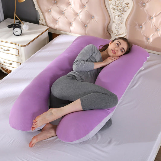 Pregnancy Pillow U-Shaped Maternity For Sleeping With Removable Cotton Cover