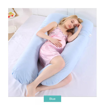 Pregnancy Pillow U-Shaped Maternity For Sleeping With Removable Cotton Cover